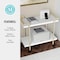 Martha Stewart Liam 2-Tier White Mobile Office Storage and Printer Cart w/Polished Brass Frame NAN-JH-17107-WH-GLD-MS - alternate 8